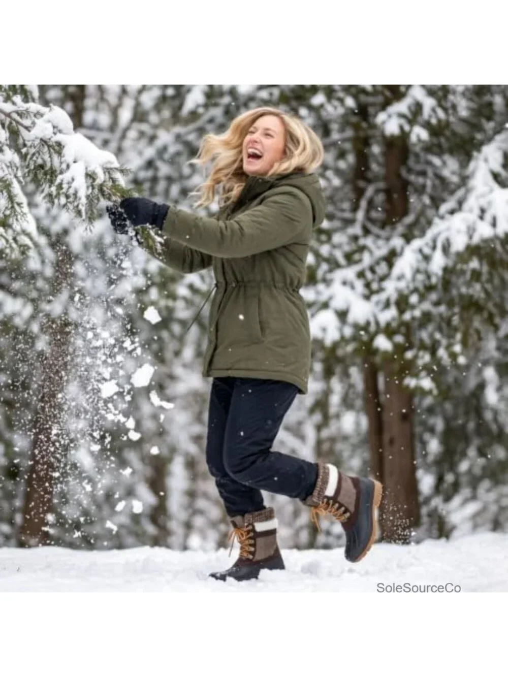 Women's Duck Boots Waterproof Winter Snow Boot, Faux Fur & Leather, Mid-Calf,